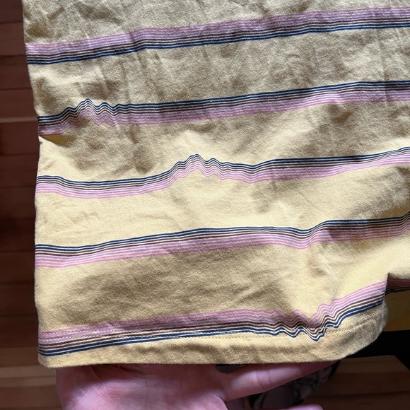 Patagonia “Ridge Rise Stripe Repeat” Organic Tank Top Yellow and Navy size M - Picture 11 of 13